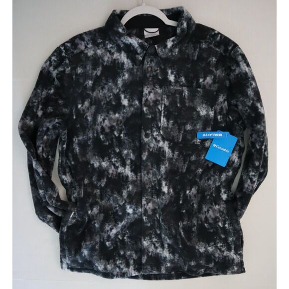 Columbia AM1854-010 Men's Sz L Black Timberwild Steens Mountain Printed Shacket - Picture 6 of 6